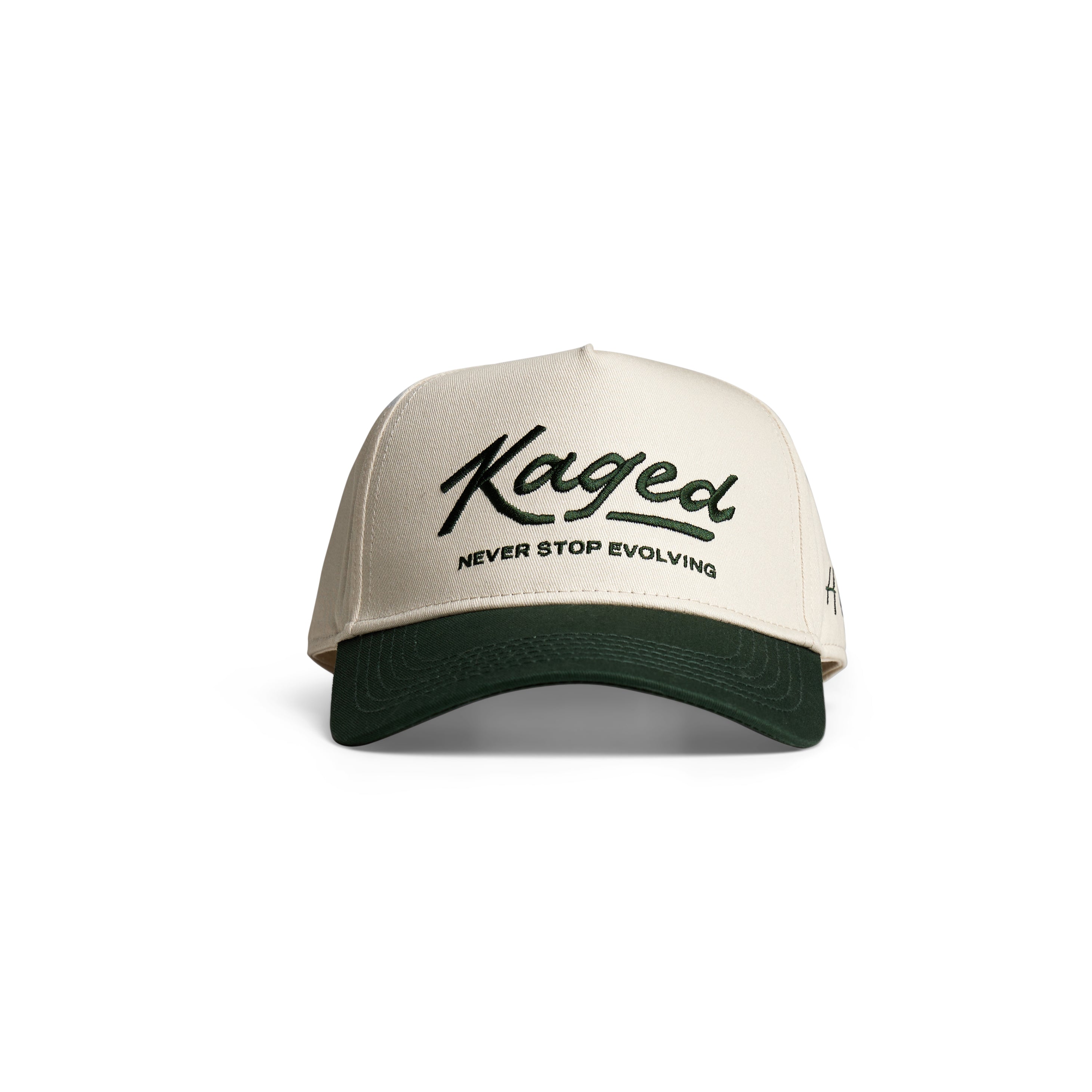 Kaged x Huega House | High-Profile Hat - Green & Natural