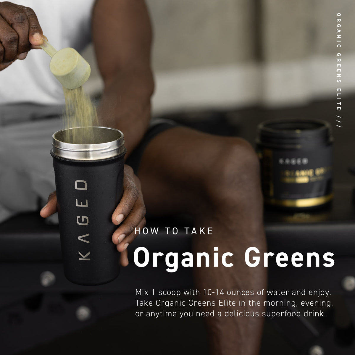 Kaged Organic Greens Elite, Lemon | Size: 30 Servings